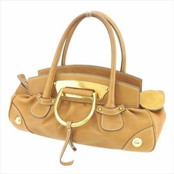 Dolce & Gabbana Handbags - Authentic Dolce & Gabbana Bag Handbag Brown Gold leather Woman